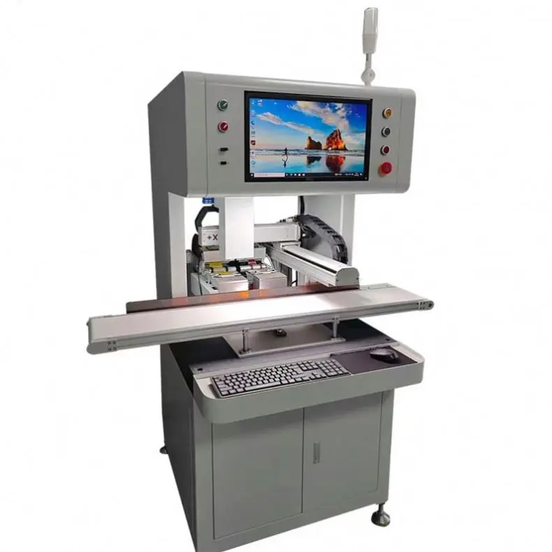 TEBAK High Accuracy CCD Vision Inspection Positioning Flat Labeling Machine Use for USB Flash Drive Electronic Component