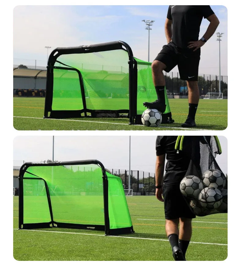 5*3ft Collapsible Portable Solid Frame Mini Soccer Goal Foldable Aluminum Football Goalpost Training Equipment for Kids