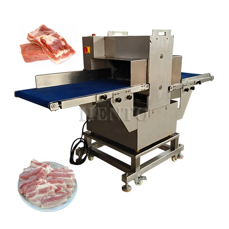 Industrial Fresh Meat Slicer Automatic / Meat Strip Cutter / Meat Cutlets Cutting Machine