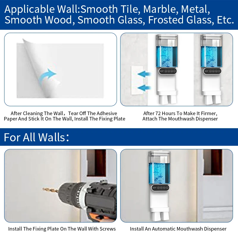 Oral Care Manufacturers New Trend Products Intelligent Automatic Mouthwash Dispenser With