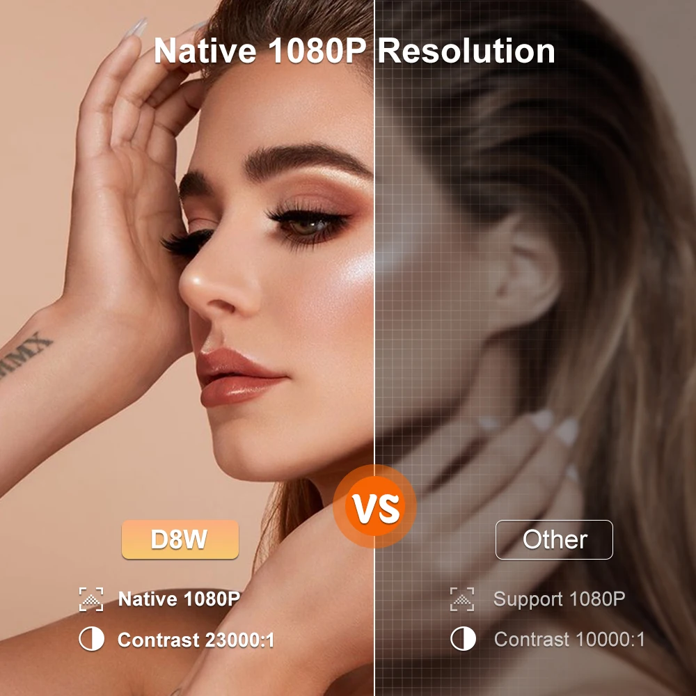 Proyector LCD brillante, nuevo modelo con sistema operativo Android. Transmite vídeos a través de WiFi6. Perfecto para eventos en interiores y exteriores._voghion.com