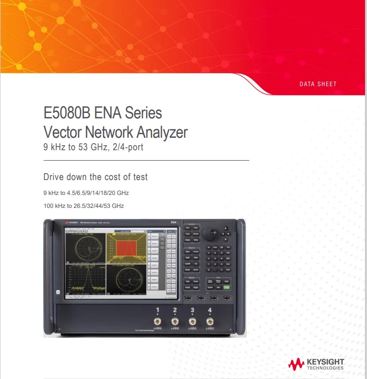 Keysight 53 Ghz E5080b Ena Vector Network Analyzer Frequency Range Rf ...