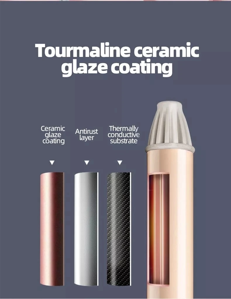 Плойка для завивки волос автоматическая керамическая бигуди с тремя цилиндрическими элементами и ЖК-дисплеем устройство