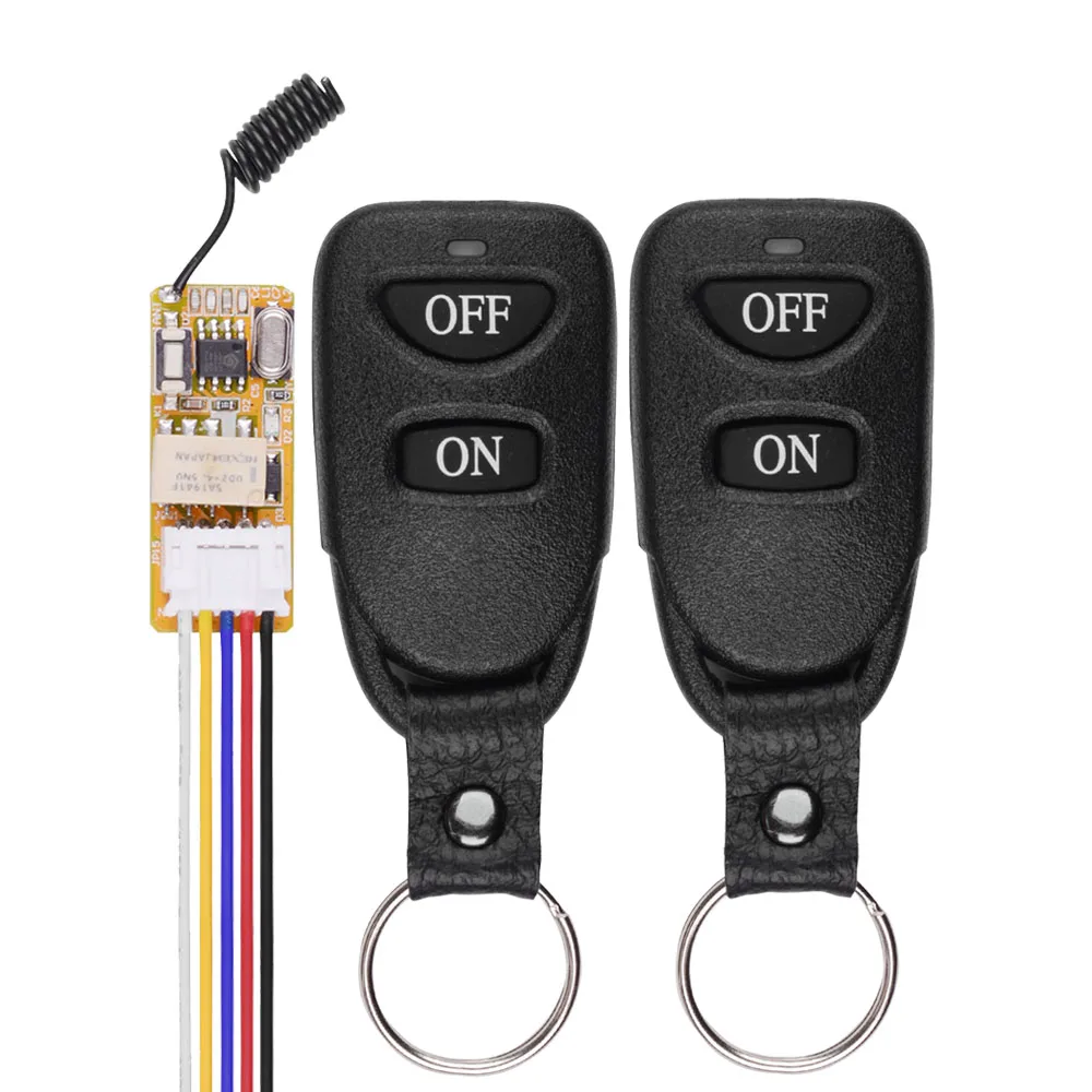 DC 3.7V 5V 12V 24V 1A Mini Wireless Remote Control Switch on Off Kit Momentary 433MHz