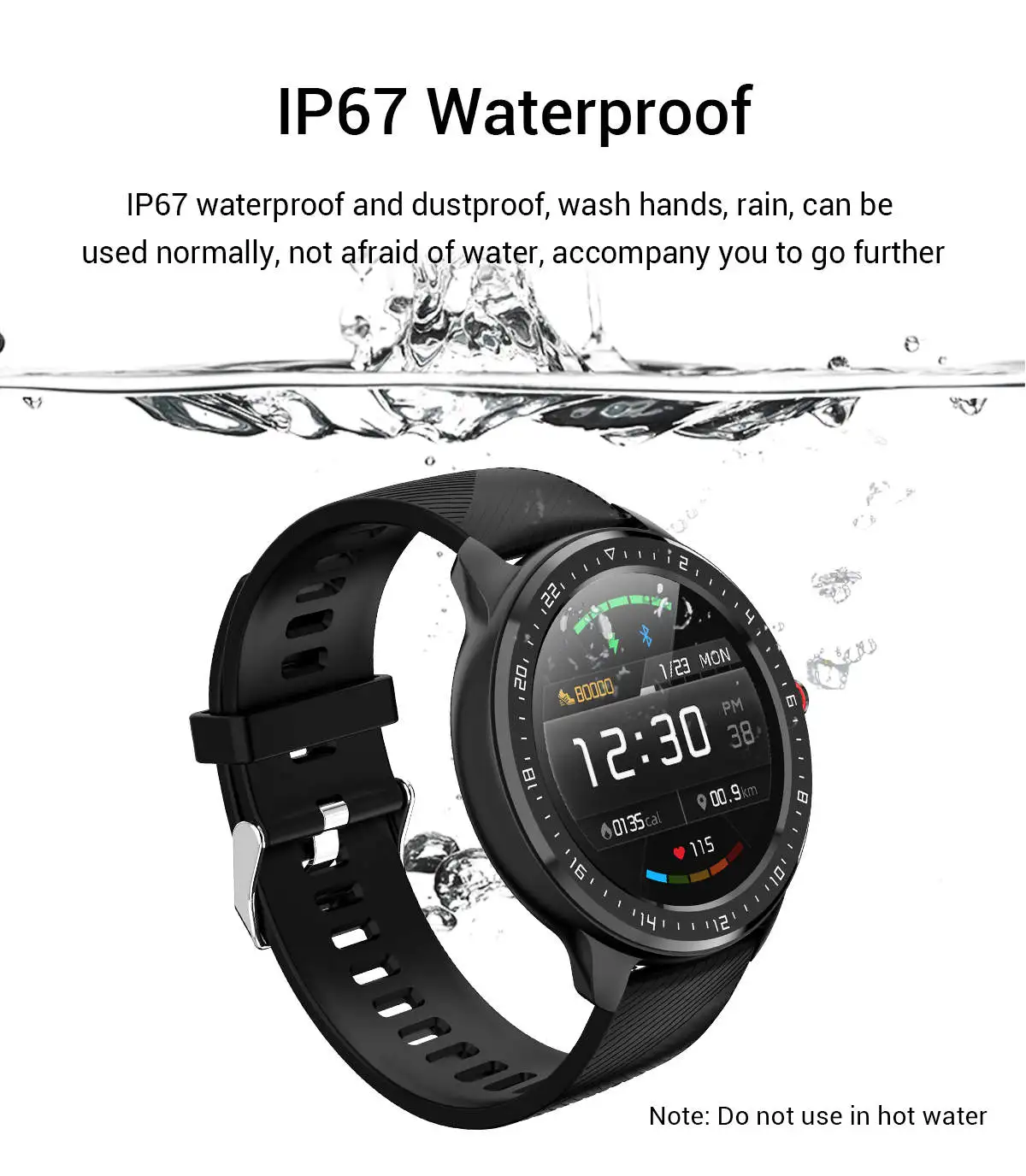 Z06 Blood Pressure Smart Watch Phone Calling Fitness IP68 Waterproof