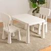 White table, 2 square-backed chairs, and anti-slip pads included.