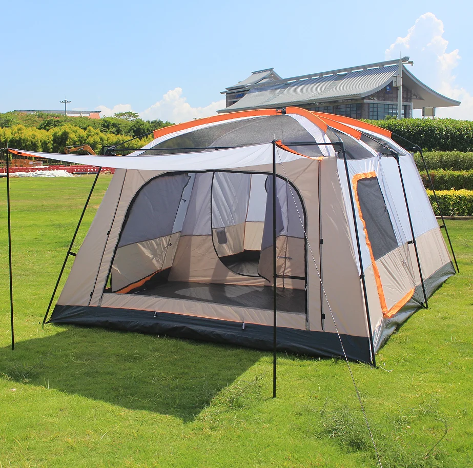 Big Outdoor Tent Two Room and One Hall 12 Persons Waterproof
