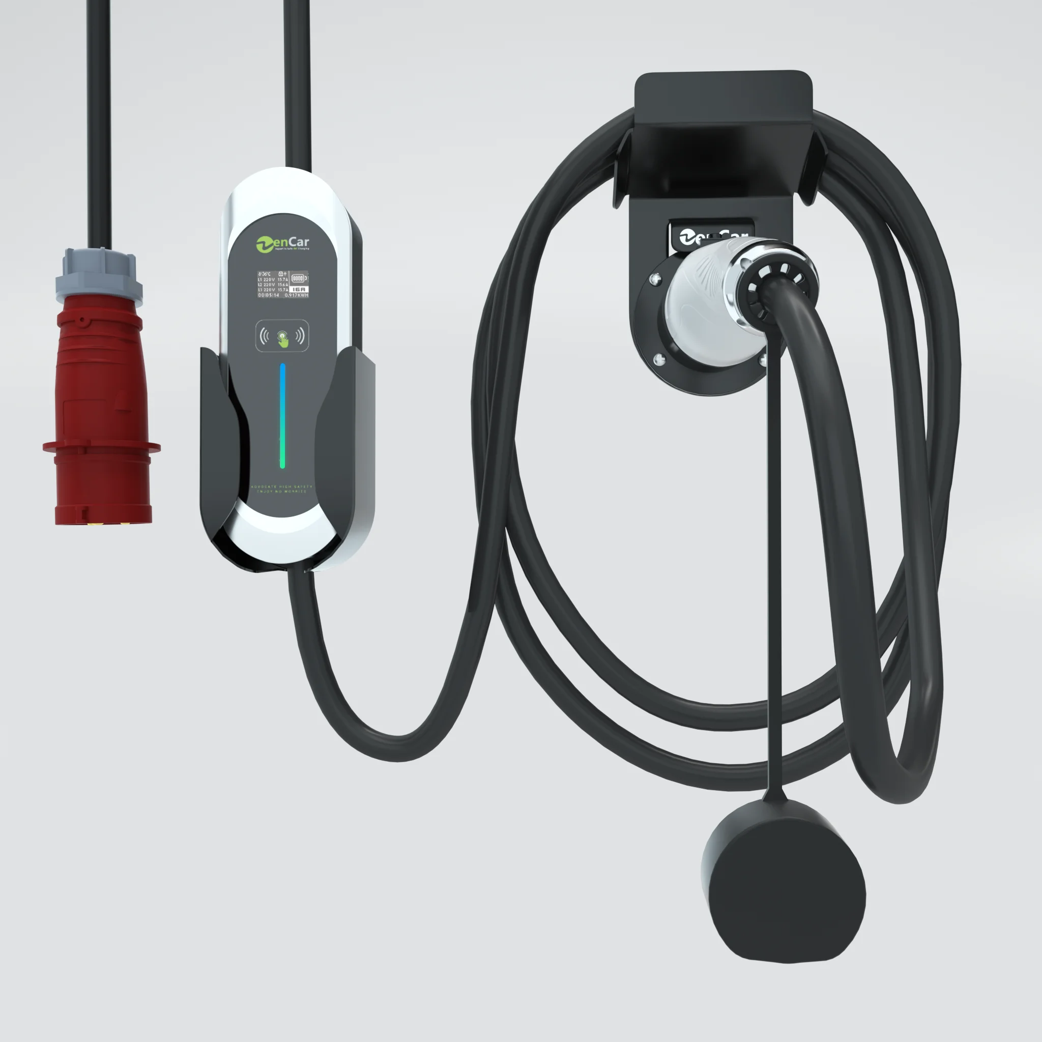 2022 Zencar Best 11kw Portable Ev Charger 16a 3 Phase Evse With Type B