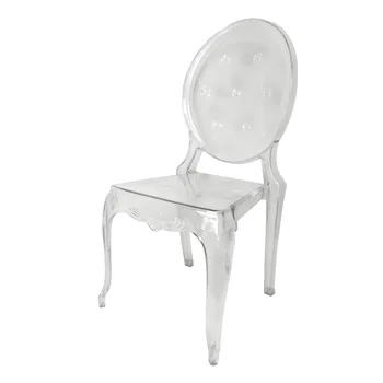 White latest Stackable Wedding Chairs Transparent Princess Chairs Plastic Chiavari For Transparent Acrylic Chair Ball Hall