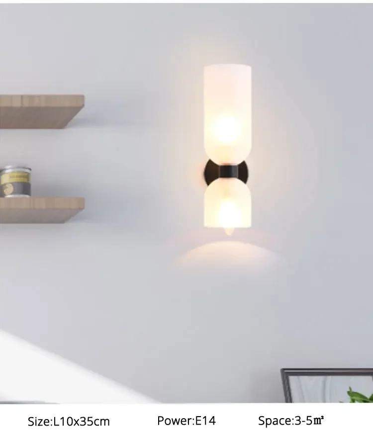 Nordic Simple Bedside Up Down Light Wall Lamp Creative Living Room ...