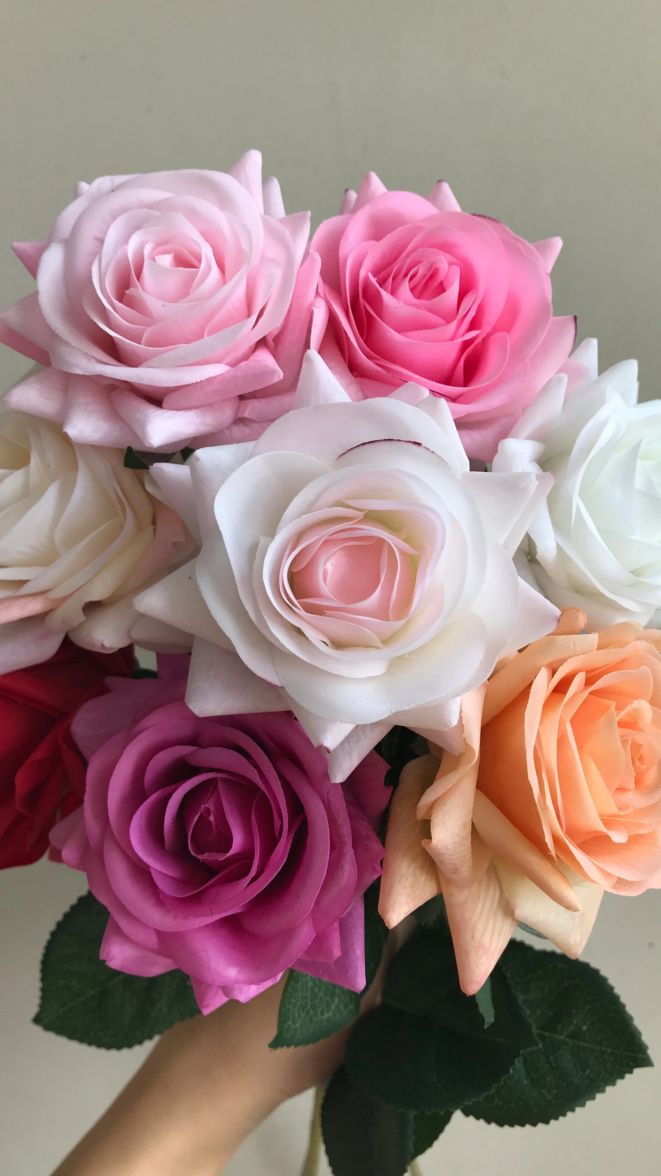 Wedding Supply Wholesale Bulk Cream Fake Silk Real Touch Artificial