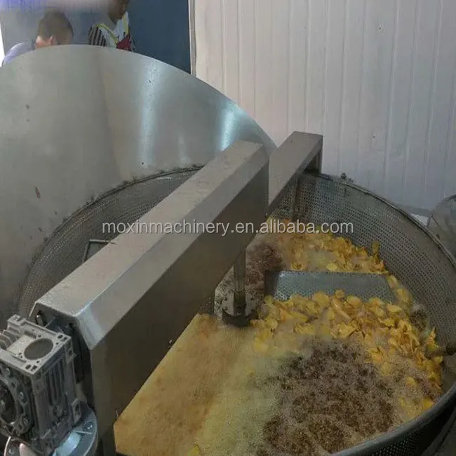 Gas Type Large Deep Fryer Machine Pringles Potato Chips Batch Fryer Machine