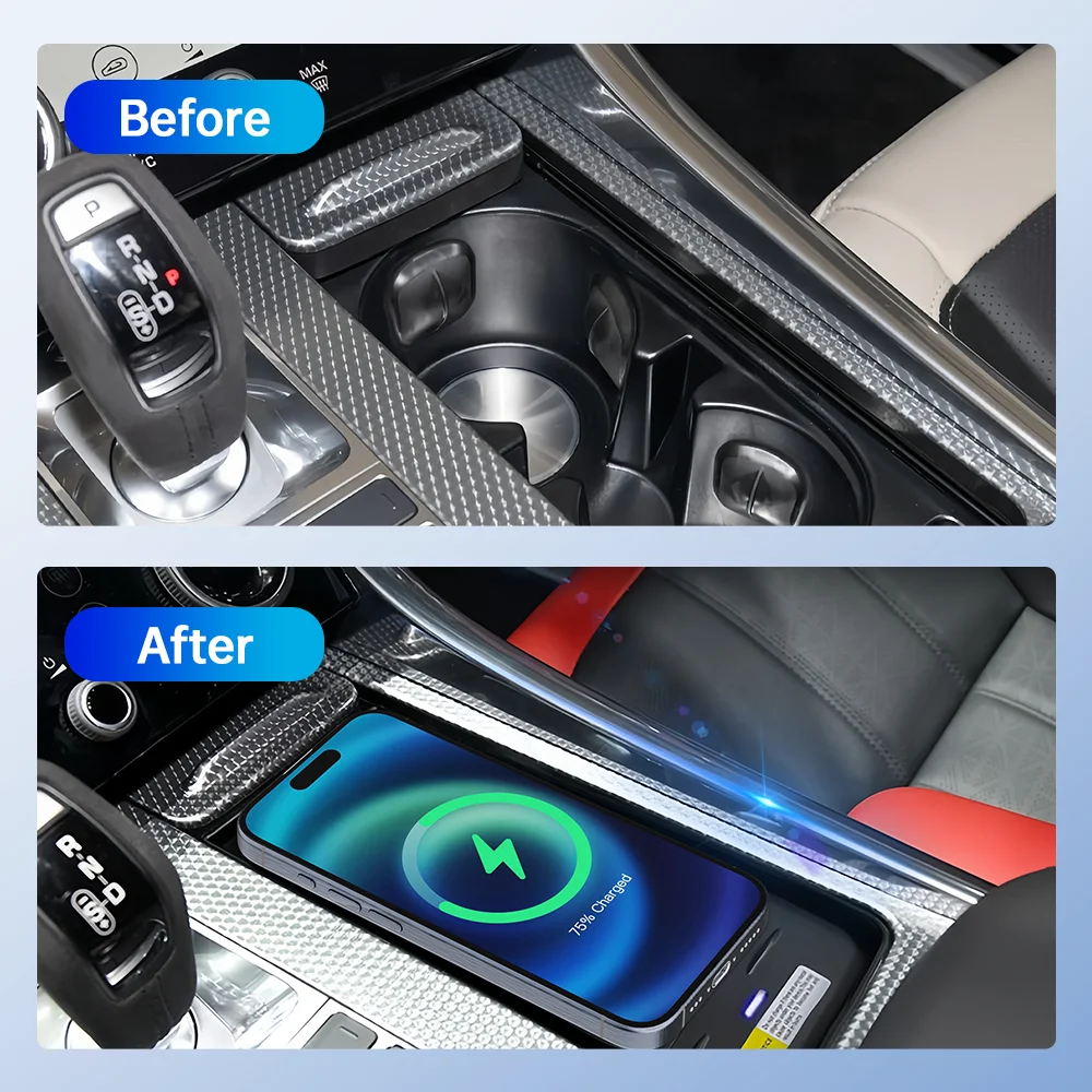 15W Car Wireless Fast Charger for Land Rover Range Rover Sport 2014-2022  Mobile Phone Charging Holder