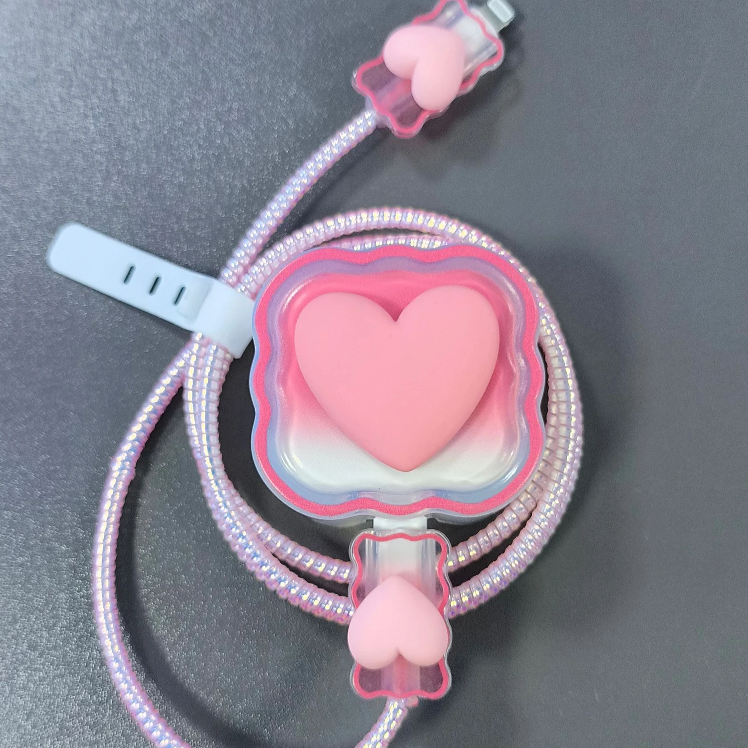 5 in 1 cute cartoon charger protector UK 20w usb data cable fast charger case data cable for iphone protector del cargador