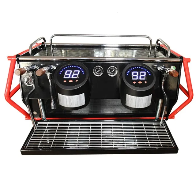 High Power High Pressure Double Group Head Commercial Commercial Imported Pump Cafe Shop Industria Coffee Machine Espressol 220