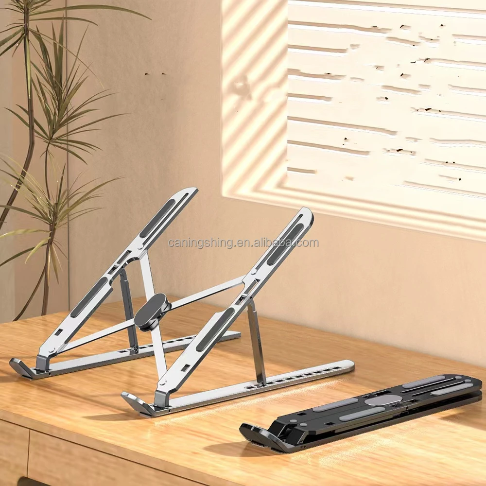 10 Angles Height Adjustable Ergonomic Ventilated Cooling Computer Stand ...