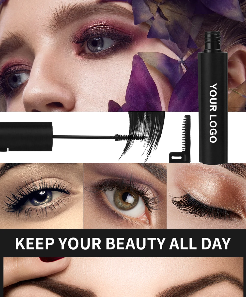 Wholesale Custom Waterproof Mascara Gel Thick Long Lasting 4d Silk