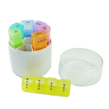 28 Compartments 7 days one week medicine reminder tablet holder pill container box