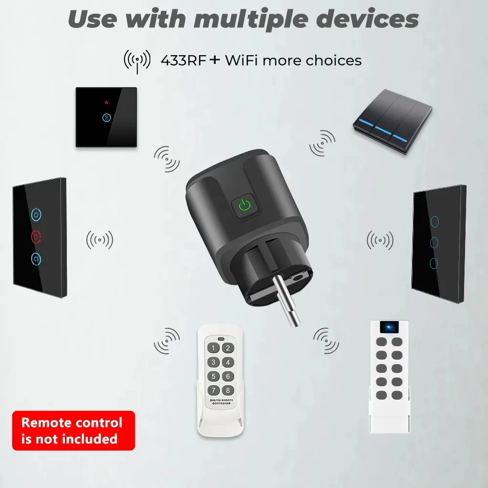 Usmart Intelligent wifi-stopcontact met USB, 16 A, Alexa