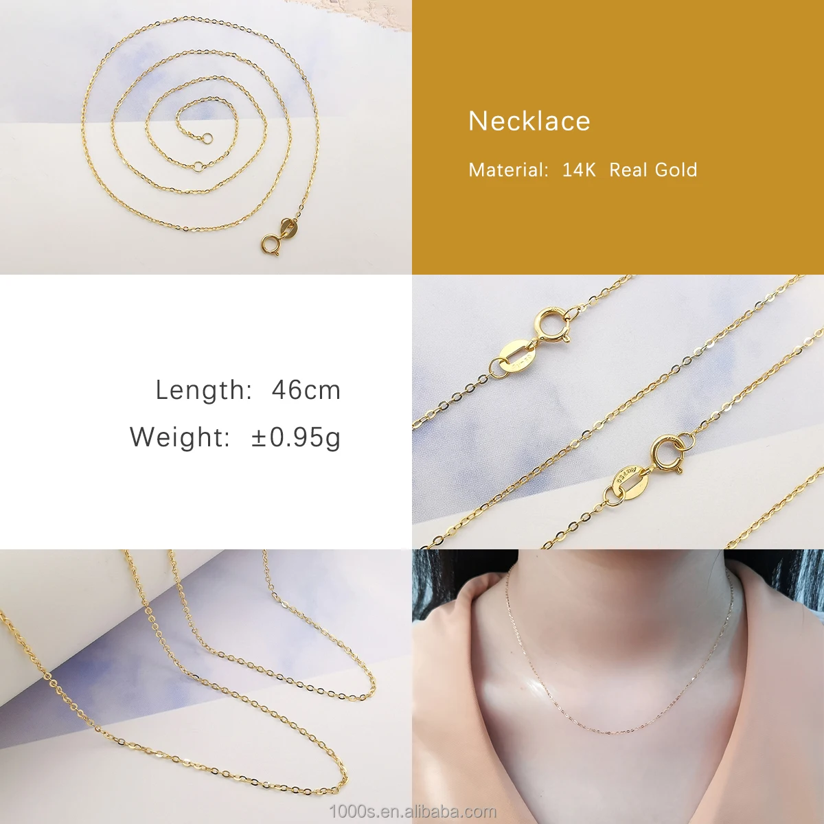 Shop Our 14K Solid Gold Chain Perfect for All Occasions - Main Image