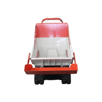 Heavy-Duty Concrete buggy electric mini tipper dumper 600kgs small garden track mini transporter