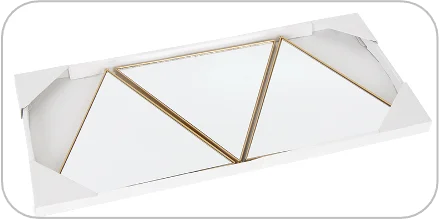 3PCS 6PCS Nordic Style Golden Geometric Triangle Plastic Framed Home Decorative Hanging Mirror Set Wall Decor Mirror