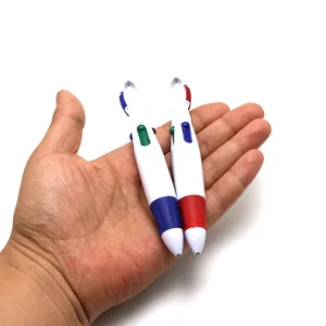 Outdoor Necklace Lanyard Hook Ball Pen Keychain Clip Top Plastic Custom Printed Souvenir Carabiner 4 Color Refill Pens