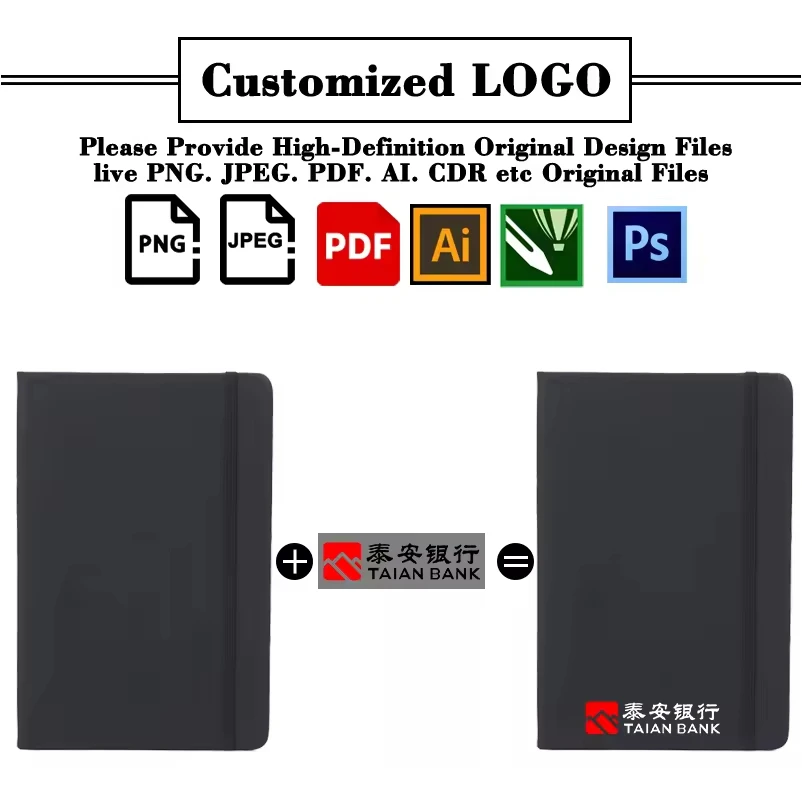 Factory price gift notebooks customizable stationery journals planner diary book logo custom note book hard cover