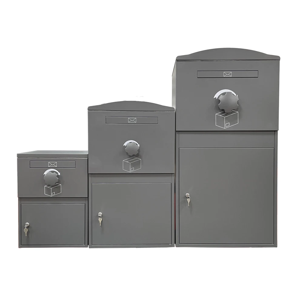 JDY New Anti-Theft Outdoor Smart Mailbox Parcel Box Wall Mount Metal Garden Delivery Drop Box with Lock Setting Residential Use