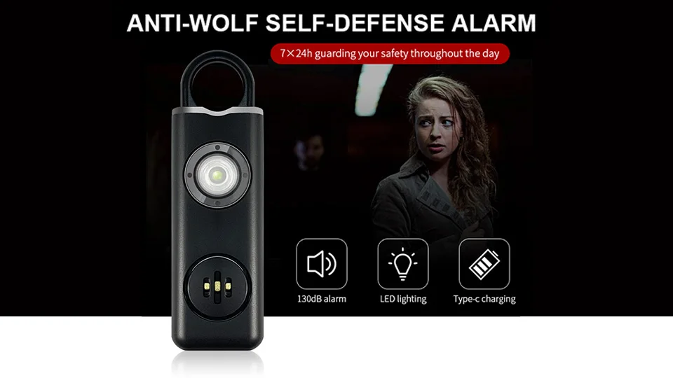 Sos Panic Button Alarm Keychain Emergency Self Defense Personal Attack ...