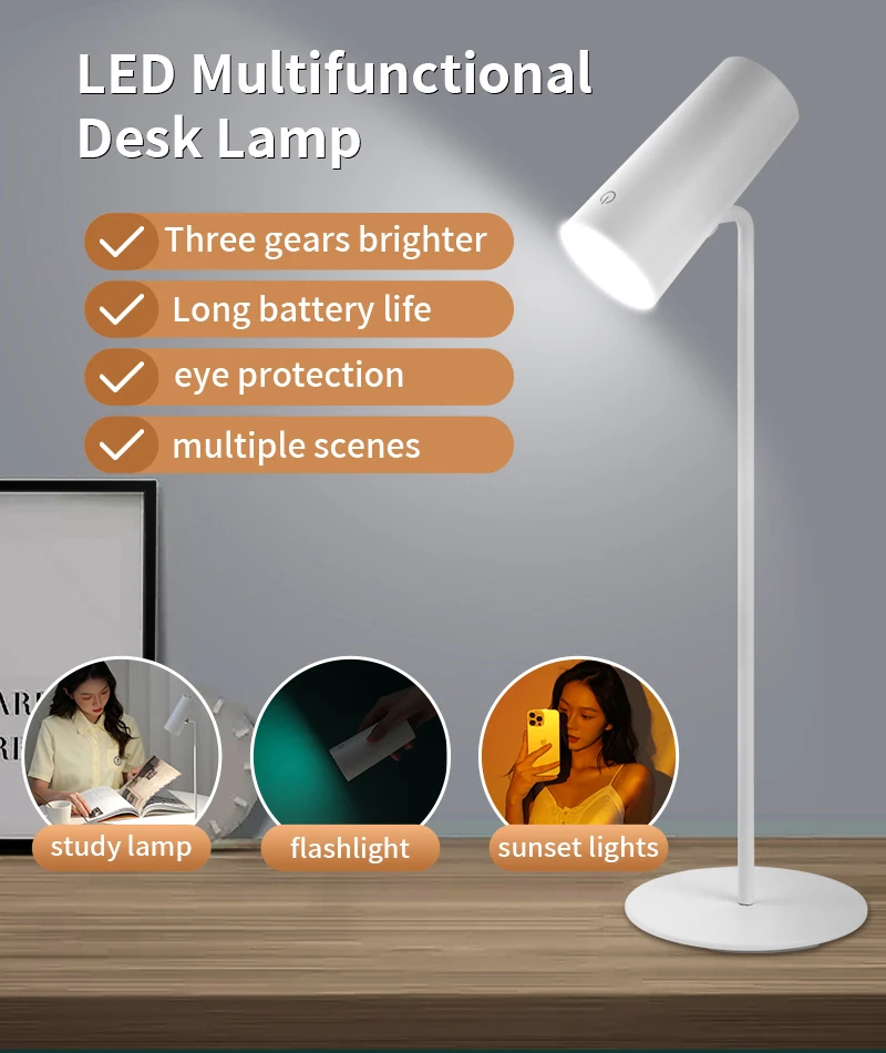 product new arrival rechargeable sunset atmosphere light modern office small desk light led multifunction touch table lamp for office-37