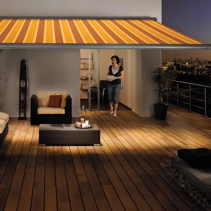 Electric Balcony Motorized Waterproof Markise Retractable Awning With Hand Crank Retractable Pagola Awning Canopy