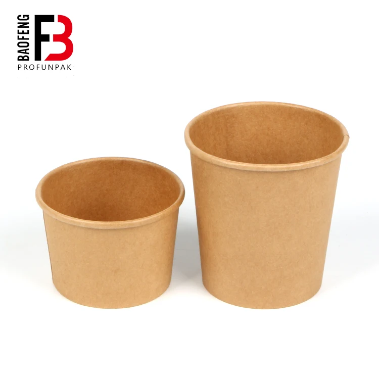 
Пищевой pe покрытием крафт-бумага greaseproof бумага суп чаша для горячих продуктов 