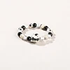Natural Black Onyx Spot Stone Lucky Bead Band