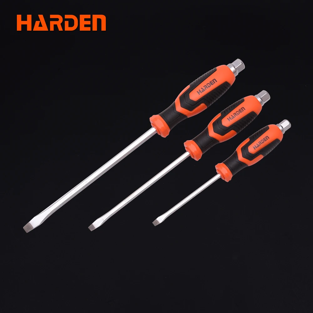 HARDEN Professional Magnetic Screw Driver Hand Tools CRV Flat Slotted Screwdriver