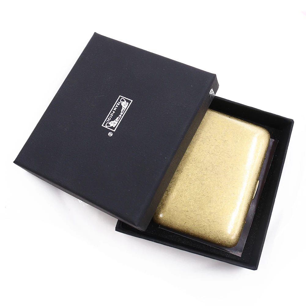 Wholesale China Hot sell Fashion personality Stainless steel metal tobacco  box cigarette box case 14pcs From m.