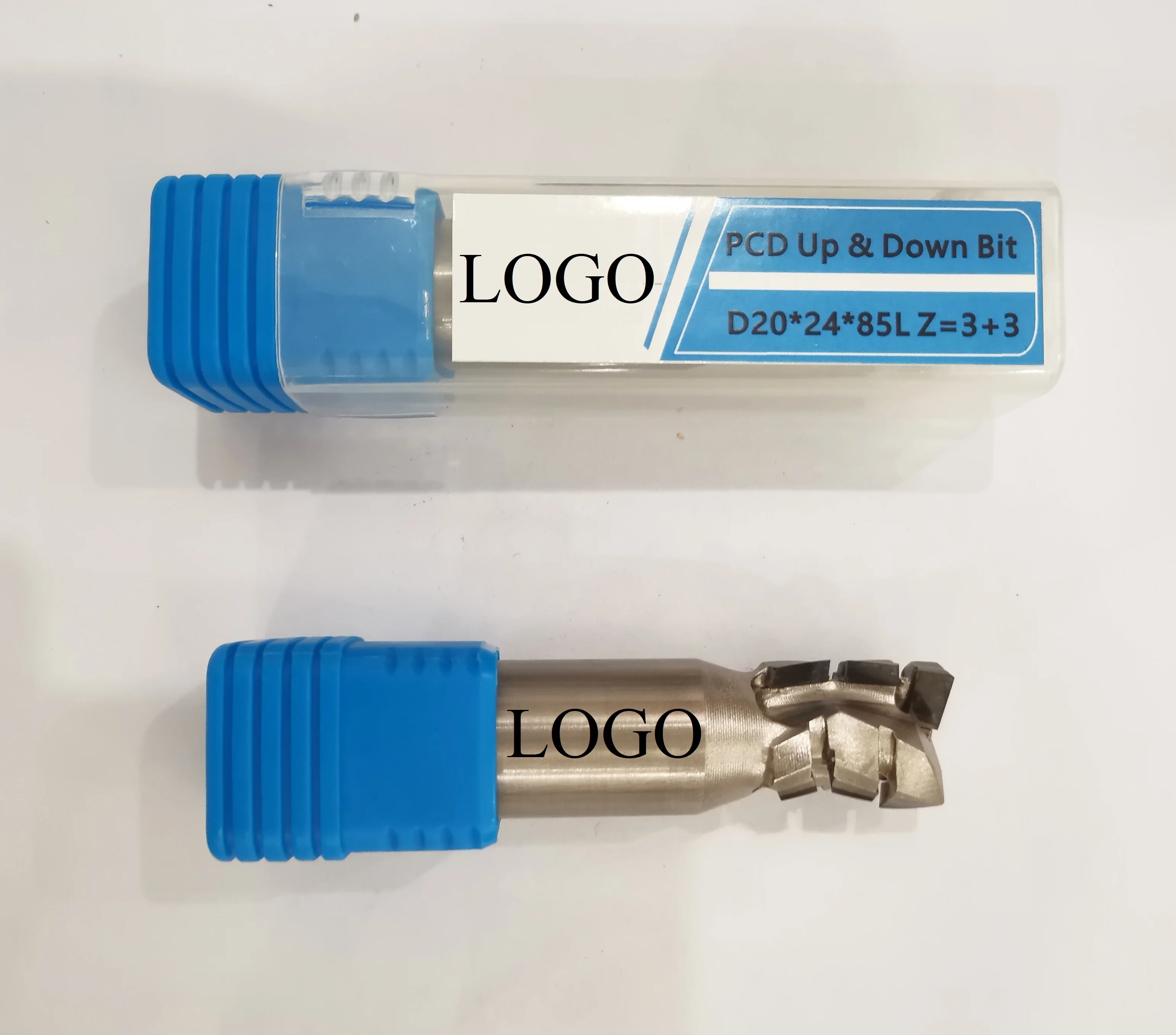 Factory Z=1+1 Z=2+2 Z=3+3 Pcd Diamond Spiral Up And Down Router Bit For