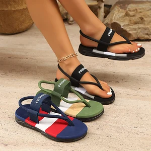Newest Wholesale Fashion Trend Outdoor Large Size Casual Flat Lady Roman Summer Comfy Sole Women's Open Sandals Platform Sandals