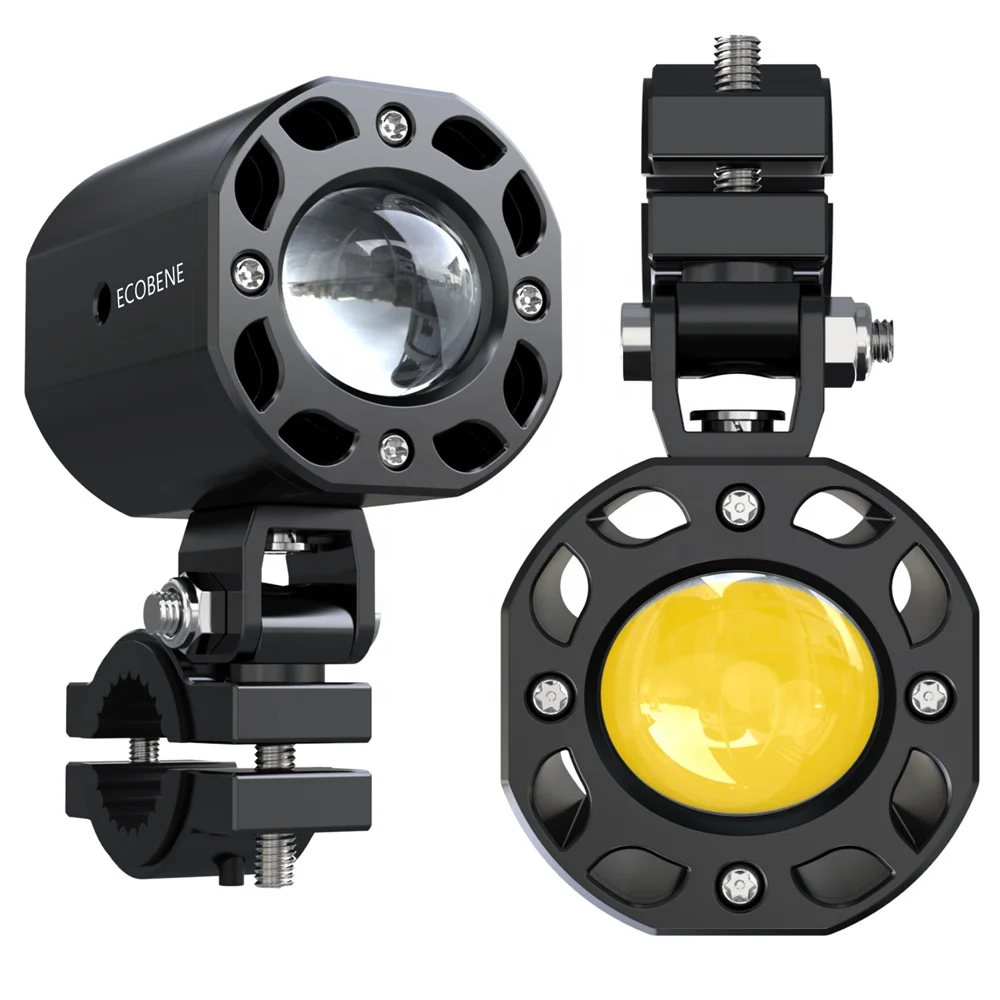 TIYPEOR Super Bright Motorcycle 60W Spotlight Wireless Switch Auxiliary Light Hi/Lo Beam IP68 Waterproof CNC Aluminum Fog Light