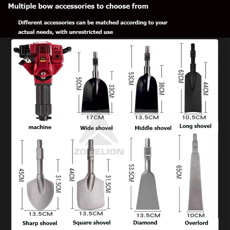 Big Size Wholesale China Manufacturer Manual Petrol Demolition Gasoline Gas Jack Hammer