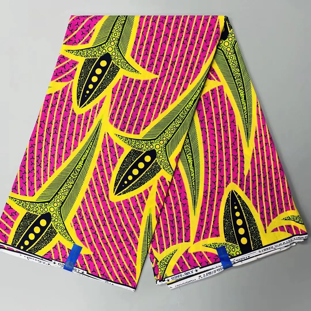 Оптовая продажа, Африканские Восковые принты, новейшая 100% хлопковая восковая ткань, 6 ярдов для свадебной церемонии