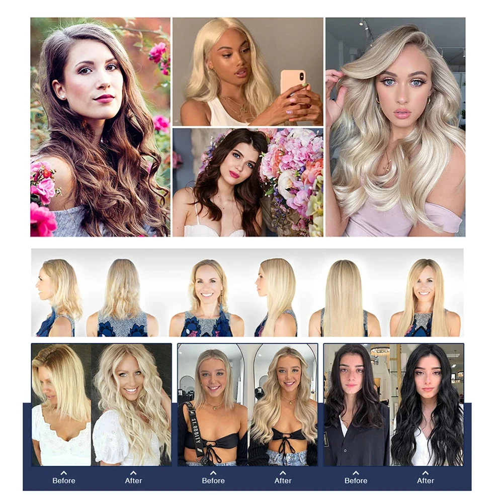 Top-Qualität brasilianisches Echthaar Bulk zum Flechten 50G gerade Welle Farbe 613 Bleichblond Frauen_voghion.com