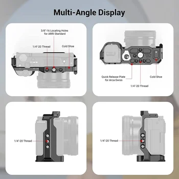 Smallrig Cage with Built-in Quick Release Plate for Arca-Swiss and Cold Shoe for Sony Zv-E10 -3531 detail image