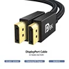 Black   DisplayPort 1.4 cable