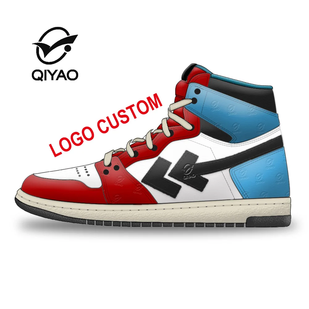 Source High Quality Custom Fashion Leather Custom LOGO Wholesale Casual  Sports Sneakers Men's Basketball Shoes on m.