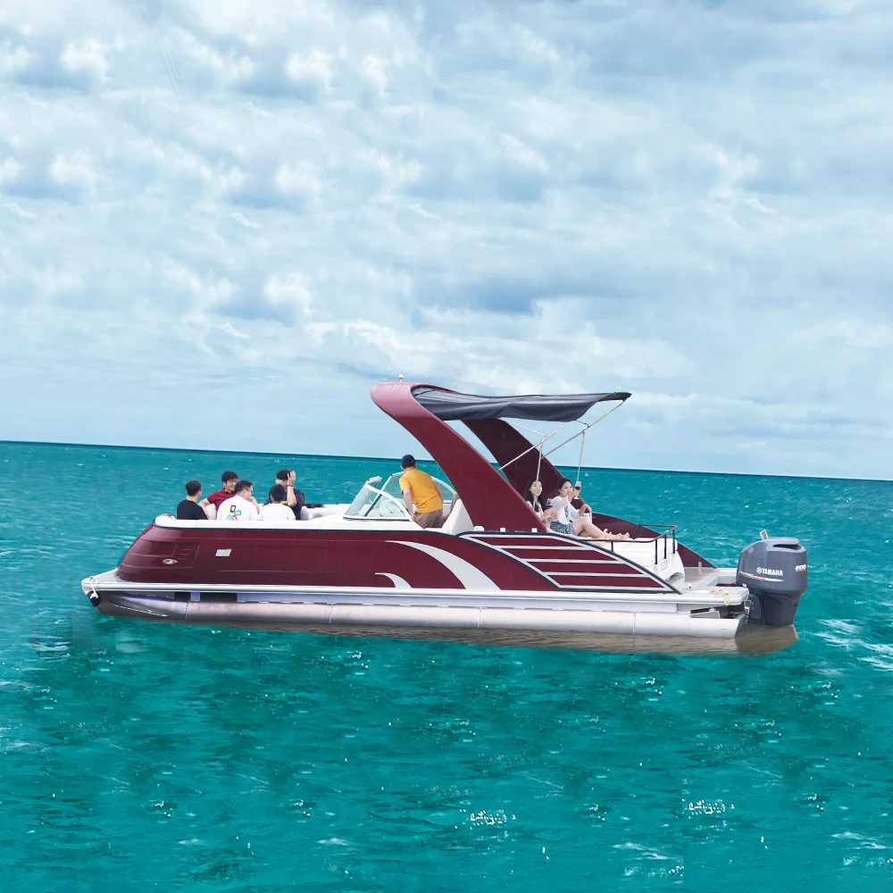 Kinocean Luxury Fishing Yacht New Design 27ft Aluminum Fish Pontoon