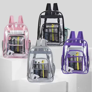 Hot PVC Transparent Clear Waterproof School Bags Girls Student Schoolbag School Backpack Kids School Bag For Teenagers