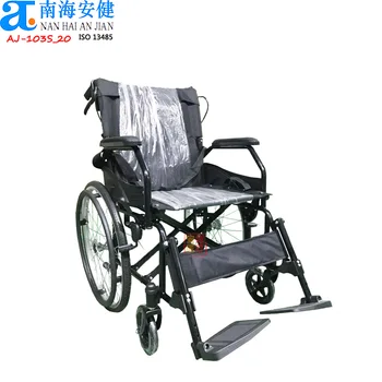 AJ-103S_20 durability medical equipment designed folding powder coated black attendant wheelchair
