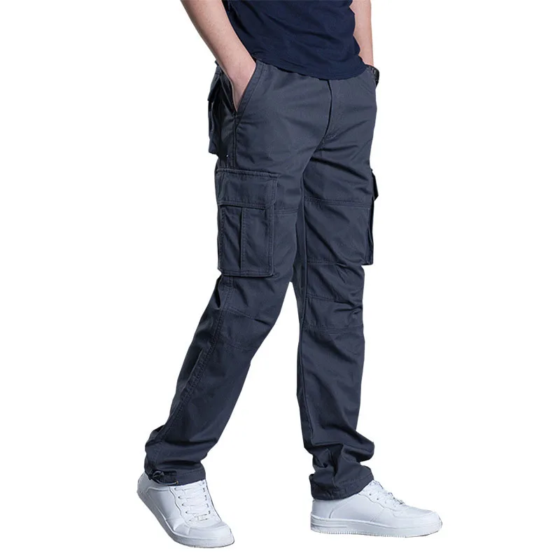 6 Pocket Stretchable Cotton Cargo Trouser – Black