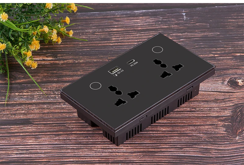 2026 Golden Security Zigbee Double Universal Smart Socket with USB Type C Charger with Tuya Smart Life APP  Alexa and Google